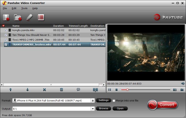 Pavtube Video Converter screenshot