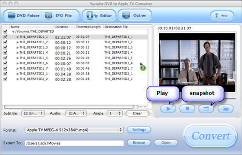 DVD to Apple Tv Converter for Mac
