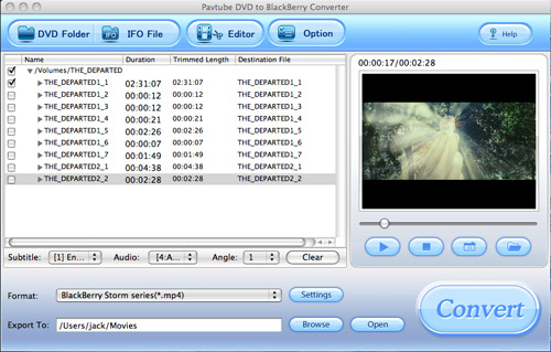 DVD to Blackberry Converter for Mac