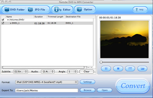 DVD to MP4 Converter for Mac