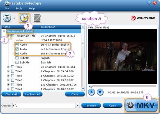 blu-ray to mkv dts 5.1