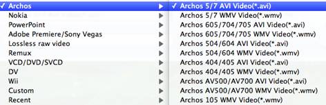 transfer movies to archos 101 on mac