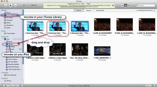 Sync iPad movies to iPad