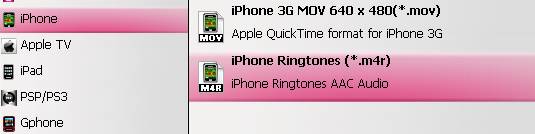 iPhone Ringtone format