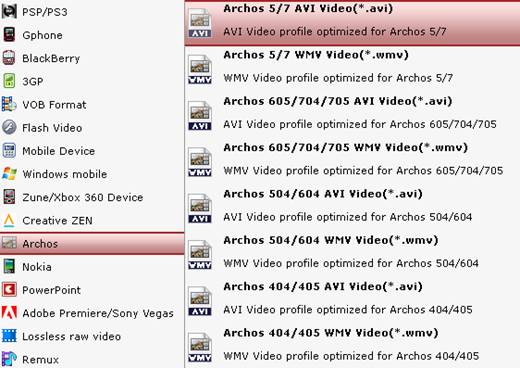 transfer bd to archos 101 on