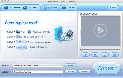 Pavtube DVD to iPod Converter for Mac 2.6.1.1498 full