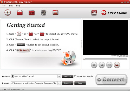 Screenshot of Pavtube Blu-Ray Ripper Pavtube Blu-Ray Ripper screenshot
