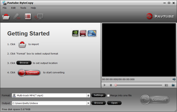 Fully copy Blu-ray to MKV and keep multiple audio and subtitle streams.