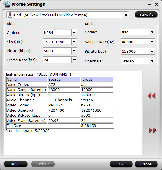 bytecopy profile-settings interface