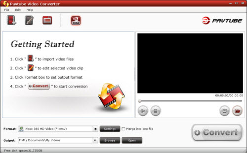 Video Converter converts between AVI, MKV, MP4, WMV, MOV, MPG, VOB, MTS formats.