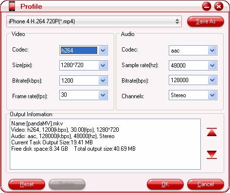 How to compress 1080p MKV to iPhone 4 with iPhone 4 Converter?