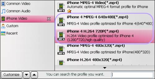 How to copy AVCHD files to iPhone 4 H.264/MPEG-4 format?