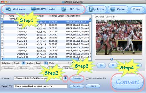 How to rip/convert Blu-ray, DVD and videos to iPhone 4 with iMedia Converter for Mac