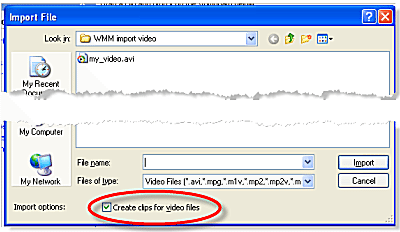 choose import video